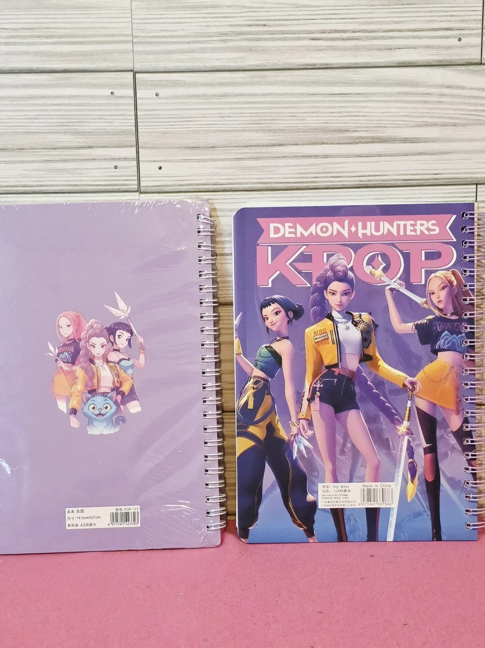 2pc Set of KPop Demon Hunters Huntrix Girls Spiral Notebooks